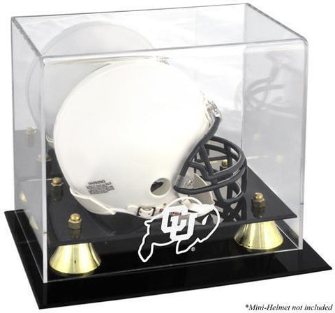 Colorado Buffaloes Golden Classic Logo Mini Helmet Display Case