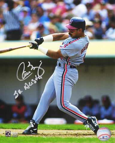 Carlos Baerga Signed Cleveland Indians Action 8x10 Photo w/3x All Star -(SS COA)