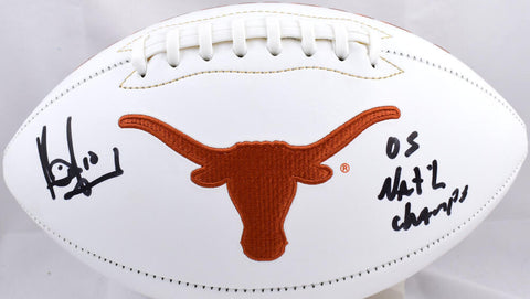 Vince Young Signed Texas Longhorns Logo Football w/Natl' Champs- Beckett W Holo