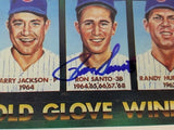 Ernie Banks, Ron Santo & Beckert Signed Chicago Cubs GG Winners 8x10 Photo (JSA)