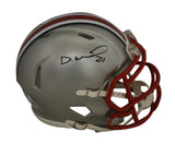 Denzel Ward Autographed Ohio State Buckeyes Flash Mini Helmet BAS 34759