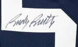 Rudy Ruettiger Signed Custom Blue College Style Football Jersey JSA ITP