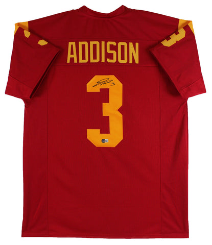 USC Jordan Addison Authentic Signed Maroon Pro Style Jersey BAS Witnessed