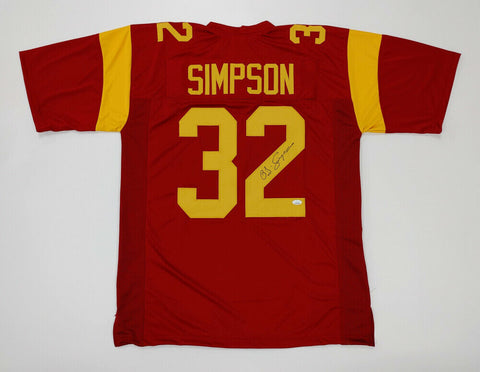 O. J. Simpson Signed U.S.C. Trojans Maroon Jersey (JSA COA) 1973 NFL MVP / Bills