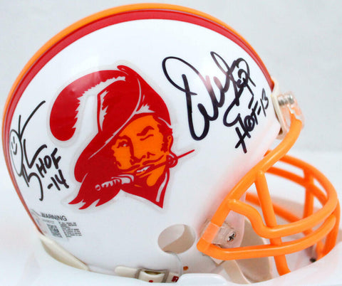 Warren Sapp/D. Brooks Signed Buccaneers 76-96 Mini Helmet w/HOF-Beckett W Holo