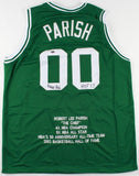 Robert Parish Signed Boston Celtics Career Stat Jersey (Schwartz) 4xNBA Champion