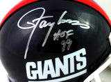 Lawrence Taylor Autographed NY Giants 81-99 TB Mini Helmet w/HOF- Beckett W *Sil