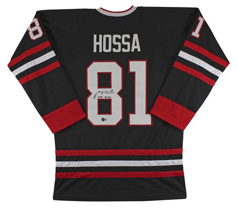 Marian Hossa "HOF 2020" Authentic Signed Black Pro Style Jersey BAS Witnessed
