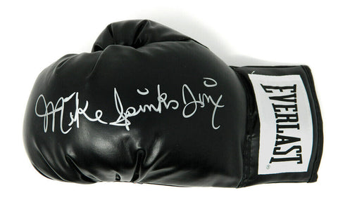 MICHAEL (MIKE) SPINKS Signed Everlast Black Boxing Glove w/Jinx - SCHWARTZ