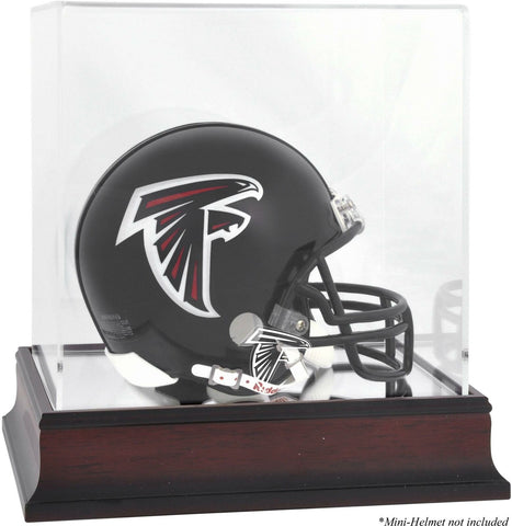 Atlanta Falcons Mahogany Logo Mini Helmet Display Case - Fanatics