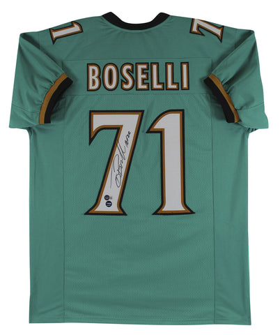 Tony Boselli "HOF 22" Authentic Signed Teal Pro Style Jersey BAS Witnessed