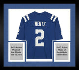 Framed Carson Wentz Indianapolis Colts Autographed Blue Nike Game Jersey