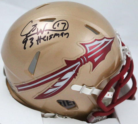 Charlie Ward Signed Florida State Seminoles Speed Mini Helmet w/93 Heisman-Prova