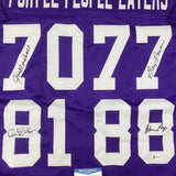 Framed Autographed/Signed Purple People Eaters 33x42 Minnesota Jersey JSA COA