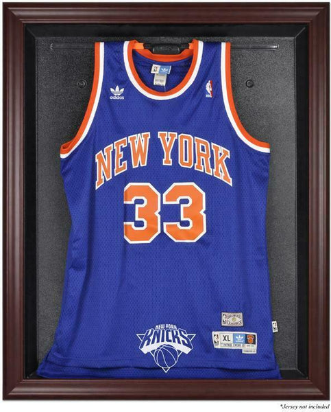 New York Knicks Mahogany Framed Team Logo Jersey Display Case - Fanatics