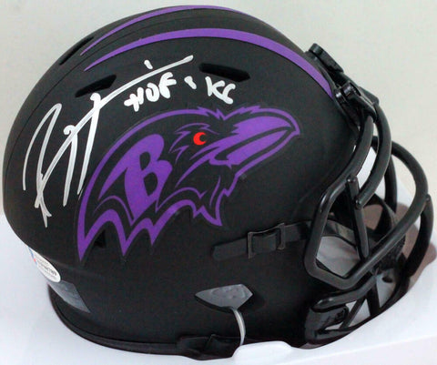 Ray Lewis Autographed Baltimore Ravens Eclipse Mini Helmet w/hof- Beckett W *Sil