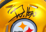TJ Watt Autographed Pittsburgh Steelers Flash Mini Helmet-Beckett W Hologram