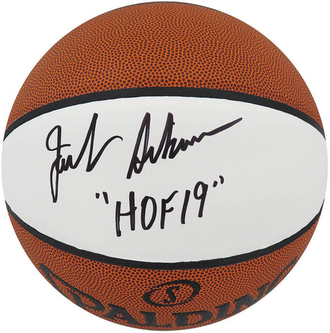 Jack Sikma Signed Spalding White Panel Basketball w/HOF'19 (SCHWARTZ SPORTS COA)