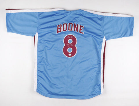 Bob Boone Signed Philadelphia Phillies Jersey Inscribed "'80 WS Champs"(JSA COA)