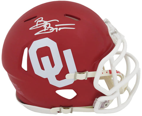 Brian Bosworth Signed Oklahoma Sooners Riddell Speed Mini Helmet -(SCHWARTZ COA)