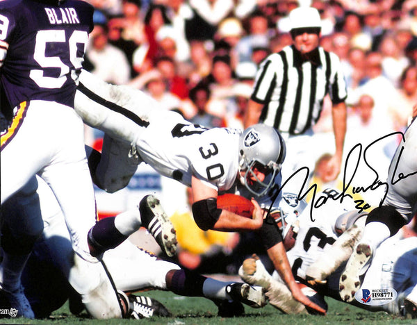 Raiders Mark Van Eeghen Authentic Signed 8x10 Photo Autographed BAS