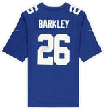 Framed Saquon Barkley New York Giants Autographed Nike Blue Game Jersey