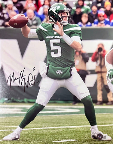 MIKE WHITE SIGNED AUTOGRAPHED NEW YORK JETS 16x20 PHOTO BECKETT