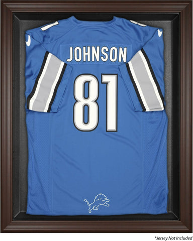 Detroit Lions Brown Framed Logo Jersey Display Case - Fanatics Authentic