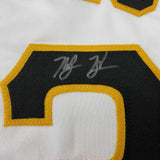 Framed Autographed/Signed Ke'Bryan Hayes 33x42 Pittsburgh White Jersey BAS COA