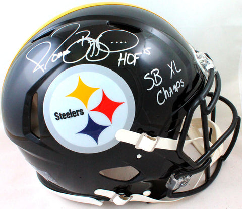 Jerome Bettis Autographed Steelers F/S Speed Authentic Helmet w/2 insc.-BAW Holo