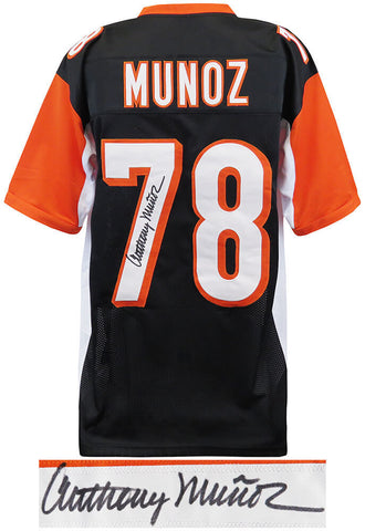 Anthony Munoz Signed Black Custom Jersey - (SCHWARTZ SPORTS COA)