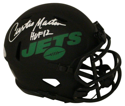 Curtis Martin Autographed New York Jets Eclipse Mini Helmet HOF PSA 33966
