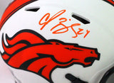 Champ Bailey Autographed Denver Broncos Lunar Speed Mini Helmet-Beckett W*Orange