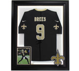 Drew Brees Signed New Orleans Saints LED Framed Nike Game Black NFL Jersey