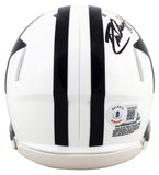 Cowboys Drew Pearson "HOF 21" Signed 1960-63 TB Speed Mini Helmet BAS Witnessed