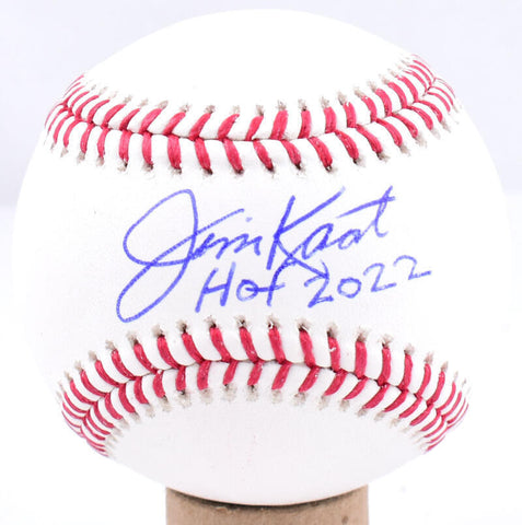 Jim Kaat Autographed Rawlings OML Baseball w/ HOF - Beckett W Hologram *Blue