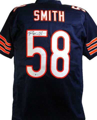 Roquan Smith Autographed Blue Pro Style Jersey- Beckett W *Black