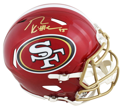 49ers George Kittle Signed Flash Full Size Speed Proline Helmet BAS Witnessed