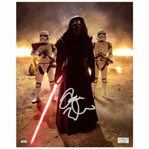 Adam Driver Autographed Star Wars Kylo Ren First Order Commander 8x10 Photo