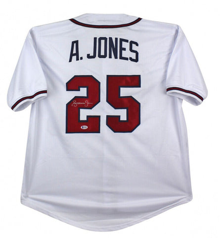 Andruw Jones Signed Atlanta Braves Throwback Early 1970's Style