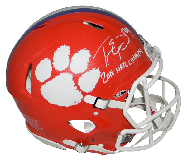 TRAVIS ETIENNE SIGNED CLEMSON TIGERS F/S AUTHENTIC SPEED HELMET W/ 2018 CHAMPS