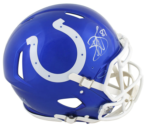 Colts Reggie Wayne Authentic Signed Flash Full Size Speed Proline Helmet BAS Wit