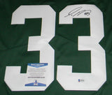 JAMAL ADAMS SIGNED AUTOGRAPHED NEW YORK JETS GREEN NIKE LIMITED JERSEY BECKETT