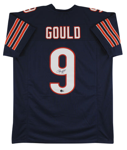 Robbie Gould Authentic Signed Navy Blue Pro Style Jersey BAS Witnessed