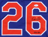 Dave Kingman Signed New York Mets Blue Jersey Inscribed "442 HR" (JSA COA) KONG