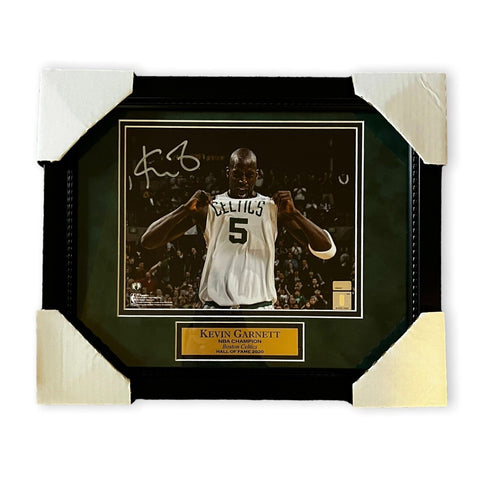 Kevin Garnett Signed Autographed 8x10 Photo Custom Framed To 11x14 Celtics NEP