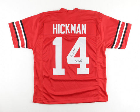 Ronnie "Rocket" Hickman Signed Ohio State Buckeyes Jersey "Go Bucks" (JSA COA)