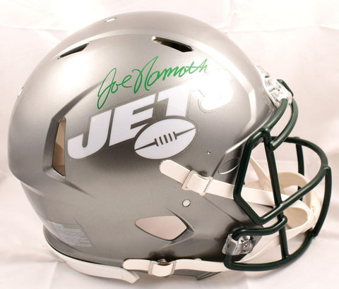 Joe Namath Signed New York Jets F/S Flash Speed Authentic Helmet- Beckett W Holo