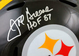 Joe Greene Autographed Steelers Speed F/S Helmet w/ HOF-Beckett W Holo *Silver