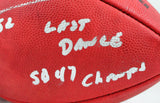 Ray Lewis Autographed NFL SB Duke Football w/2 Insc.-Beckett W Hologram *Silver